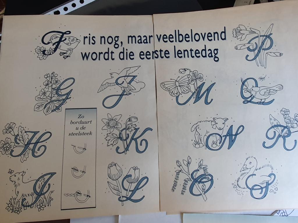 Lentebloemen strijkpatroon, Ophalen of Verzenden, Nieuw, Handborduren, Patroon