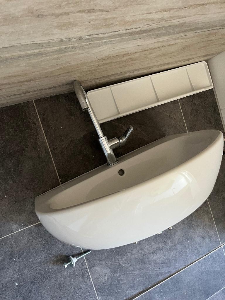 Hansgrohe kraan en Wastafel Geberit, Ophalen, Nieuw, Rvs, Wastafel