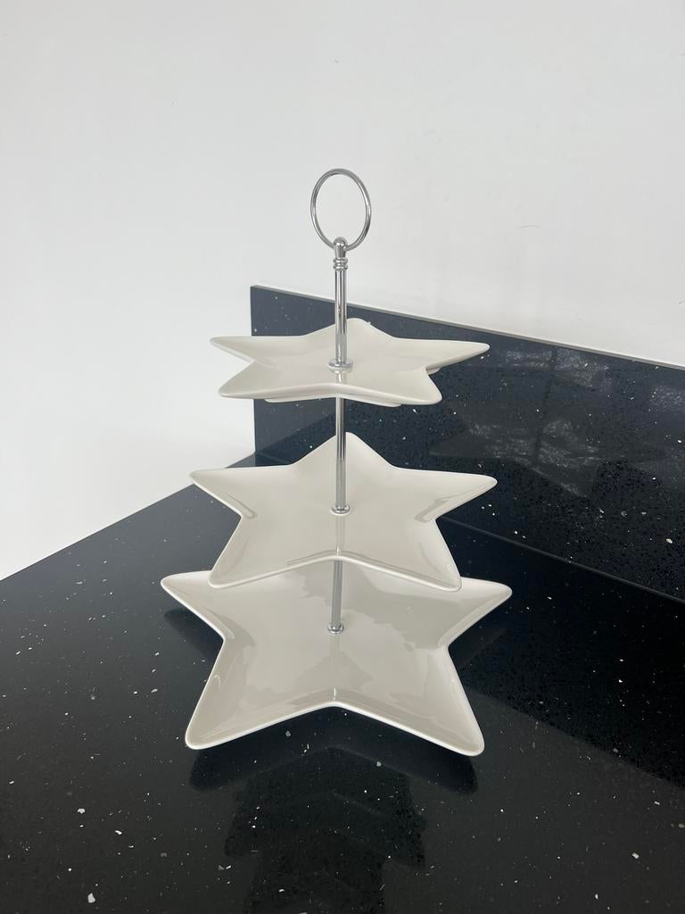 Nieuw - Etagere stervorm 3-laags, Huis en Inrichting, Woonaccessoires | Etagères, Ophalen of Verzenden, Nieuw