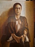 Olieverfschilderij: Frida Kahlo met pistool, Ophalen of Verzenden