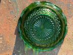Vintage Anchor Hocking Forest Green Diamond Swirl Kom, Ophalen of Verzenden
