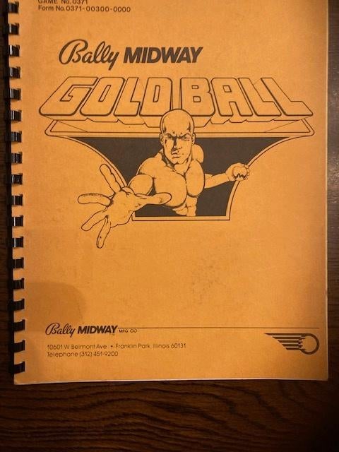 BALLY MIDWAY GOLDBALL manual, Elektronisch, Bally, Ophalen of Verzenden, Zo goed als nieuw