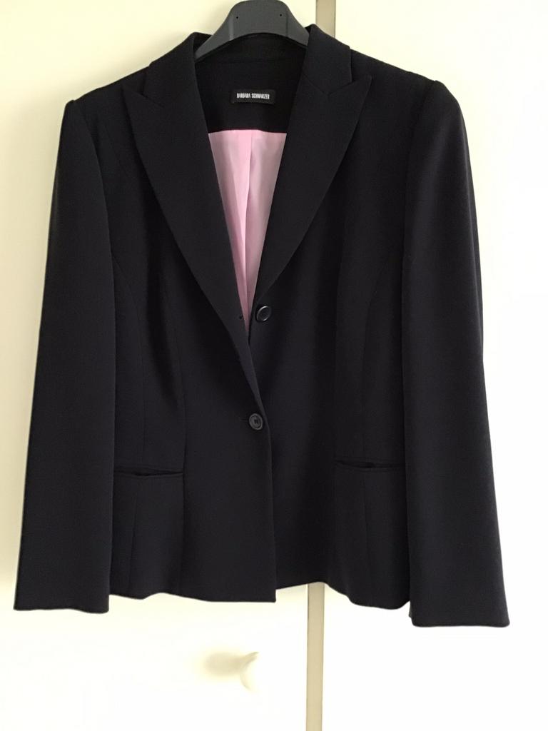 Donkerblauwe blazer 38/40 €14 BarbaraSchwarzer, Ophalen of Verzenden, Zo goed als nieuw, Maat 38/40 (M), Blauw