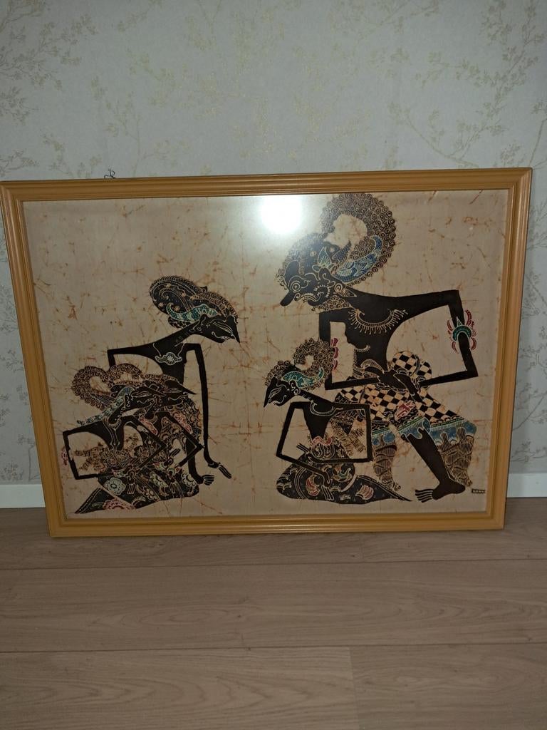 Schilderij met Indonesische print., Ophalen
