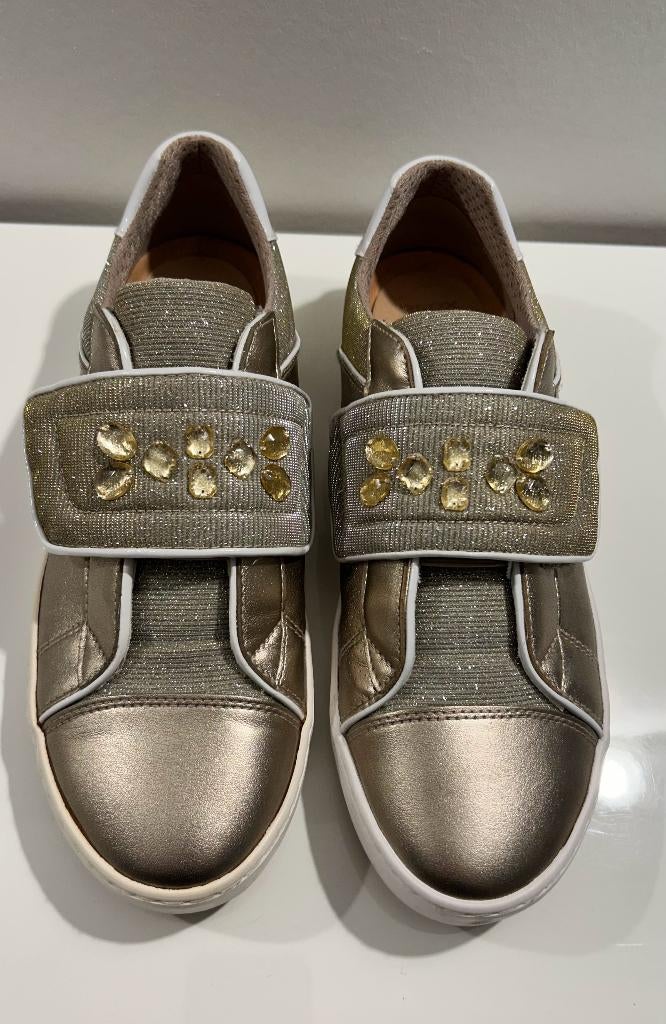 Geox gouden lederen sneakers (maat 39), Geox, Overige kleuren, Ophalen of Verzenden, Sneakers of Gympen