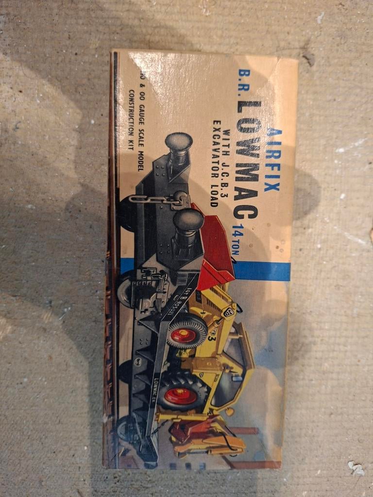 Airfix B.R. Lowmac & J.C.B.3 modelbouwkit (decals vergeeld), Gebruikt, 1:50 of kleiner, Verzenden, Overige typen