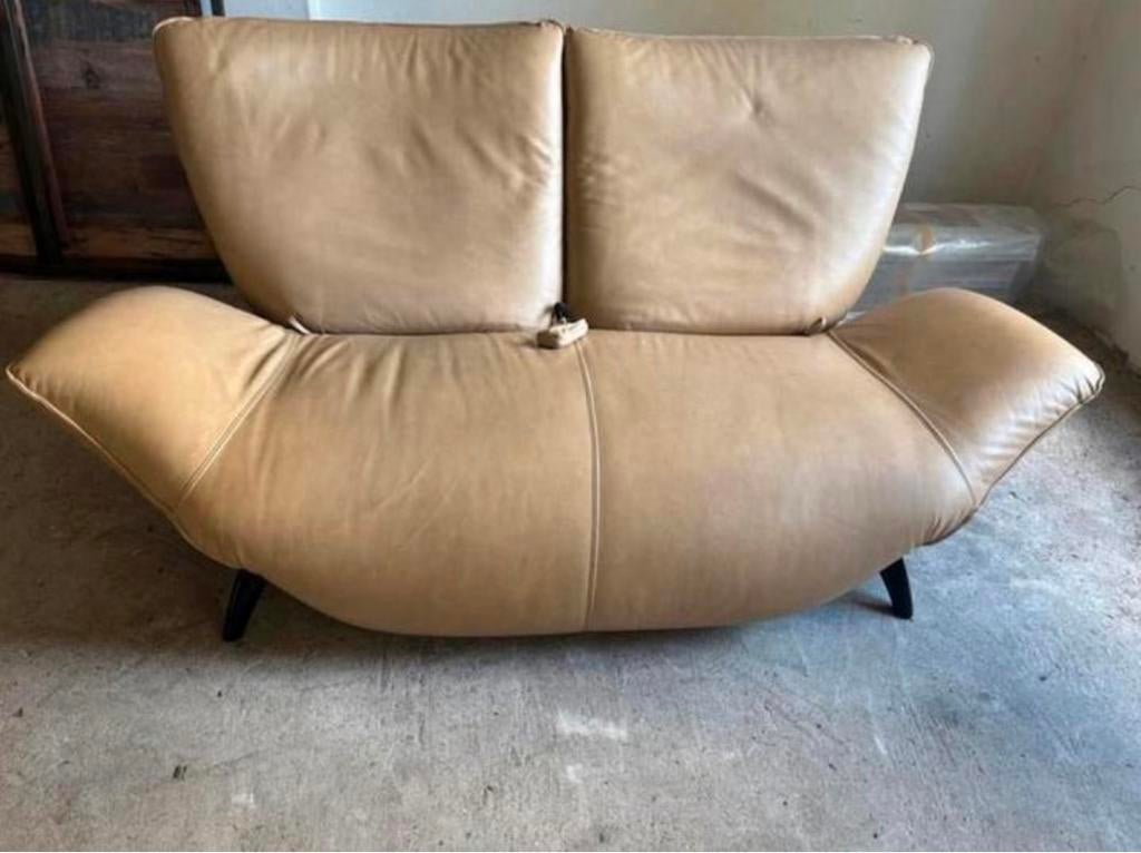 Leren Bank/Sofa Leolux, Huis en Inrichting, Ophalen, Zo goed als nieuw, 75 tot 100 cm