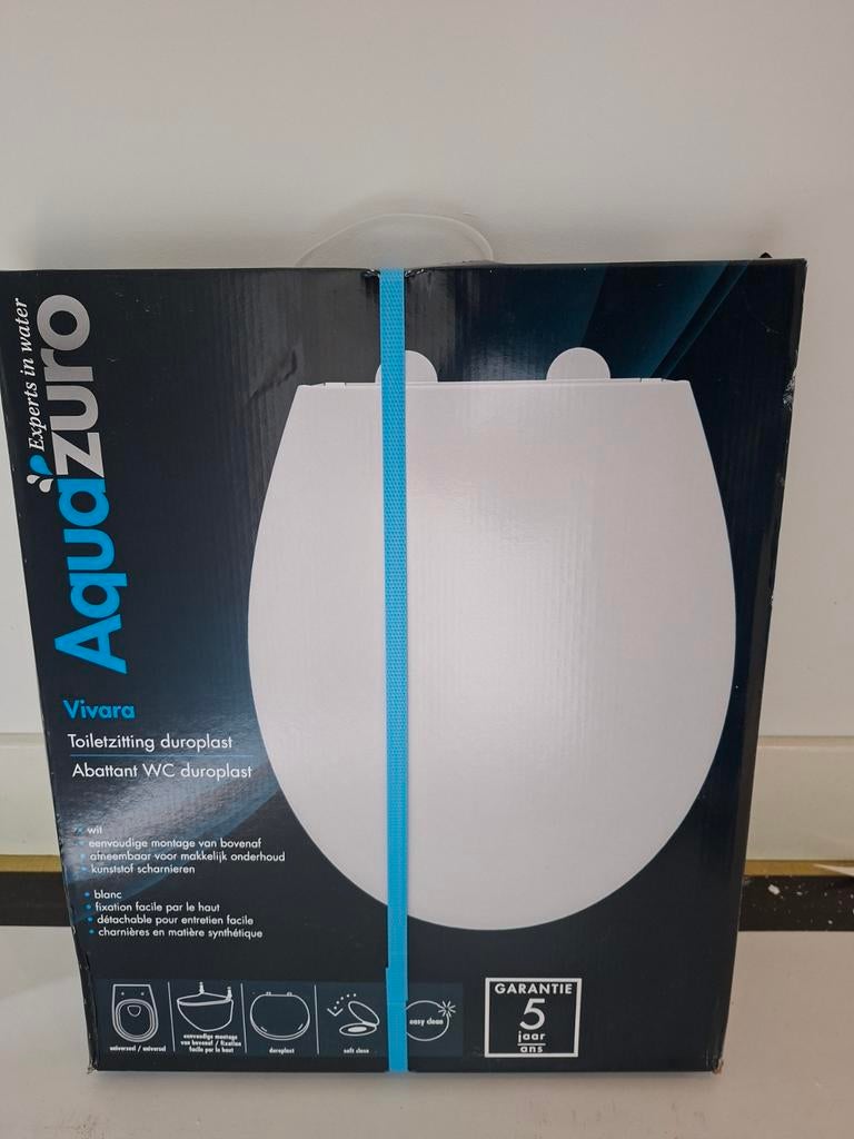 Aquazuro Vivara Toiletzitting Duroplast Wit, Ophalen, Nieuw, Toilet