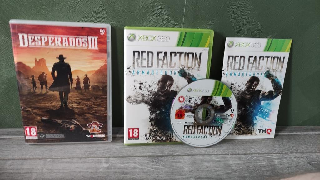 Red faction Armageddon xbox 360 en gratis desperados 3 pc, 1 speler, Ophalen of Verzenden, Zo goed als nieuw, Vanaf 16 jaar