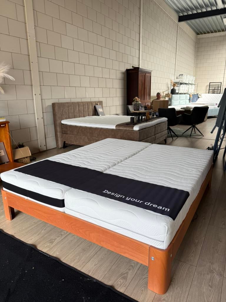 Buitenkansje - Auping Auronde 180x210 Compleet, Ophalen of Verzenden, Zo goed als nieuw, Tweepersoons