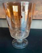 Geel bruin windlicht vaasje riviera maison, Overige materialen, Bruin, Ophalen of Verzenden, Zo goed als nieuw