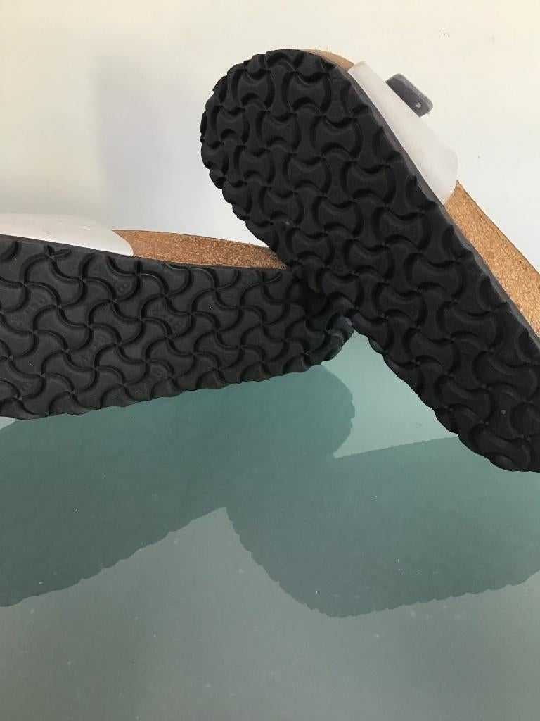 Birkenstock 37 Madrid zilver | Gratis verzenden, Slippers, Overige kleuren, Verzenden, Zo goed als nieuw