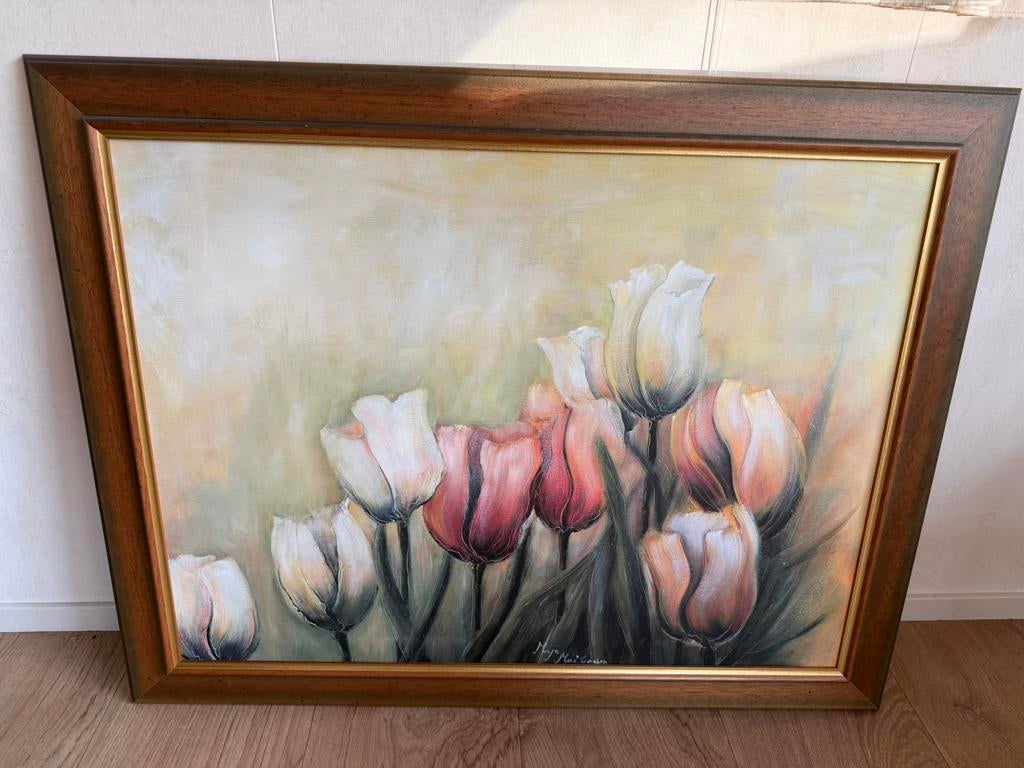 Paneel Tulpen + lijst 10€ (alleen de lijst is al duurder), Ophalen