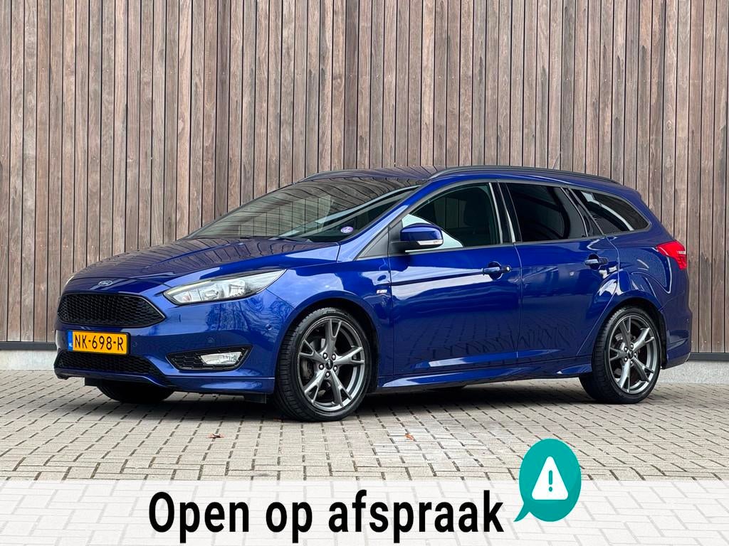 Ford Focus Wagon 1.0 ST-Line |Clima|Cruise|Navi|, Gebruikt, Blauw, Origineel Nederlands, Handgeschakeld
