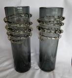 Set van 2 Scandinavische glazen vazen, 40 cm hoog, Ophalen of Verzenden