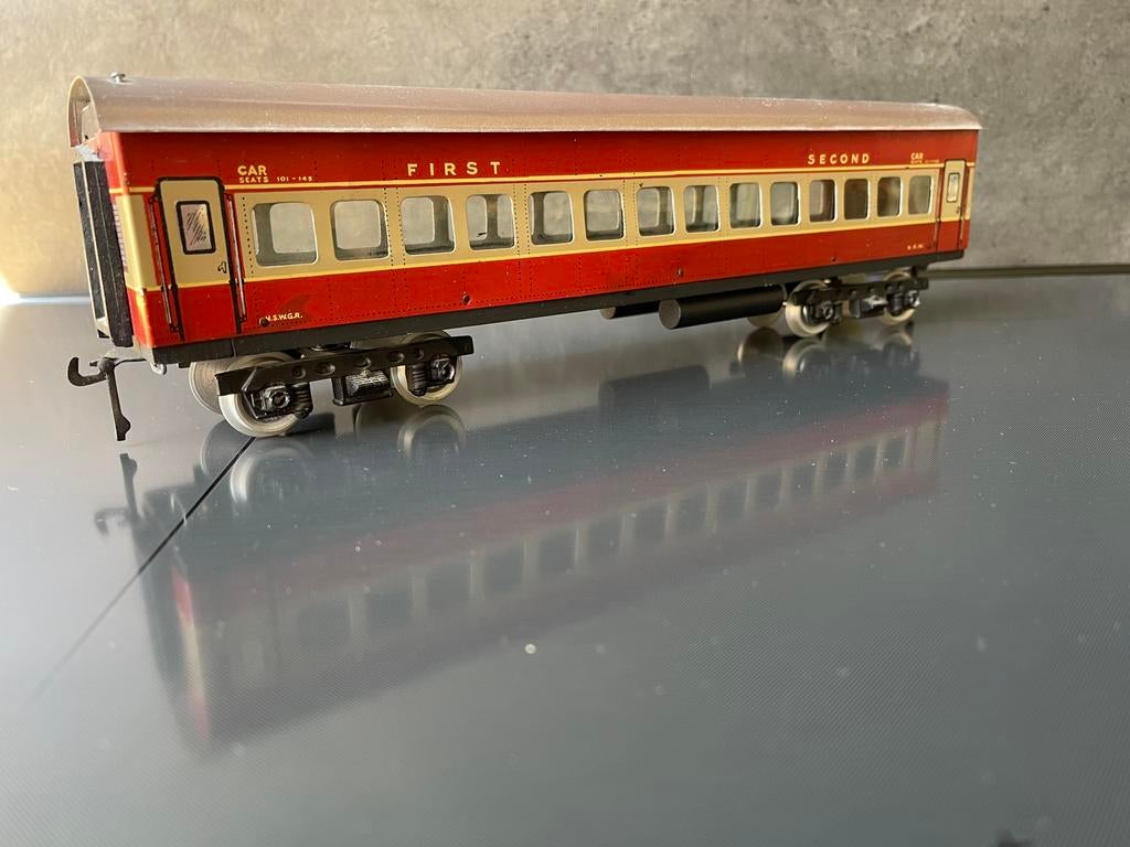 N.S. W.G.R. wagon car first & second class gauge 0, Overige merken, Gelijkstroom of Wisselstroom, Wagon, Ophalen of Verzenden