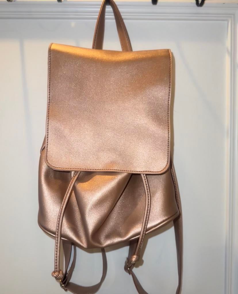 Stijlvolle Roségouden Rugzak - Zo goed als nieuw, Minder dan 30 cm, Ophalen, Overige merken, Minder dan 25 cm