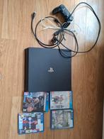 PlayStation 4 Pro met controller en 4 games, Ophalen, Met 1 controller, Pro, Gebruikt