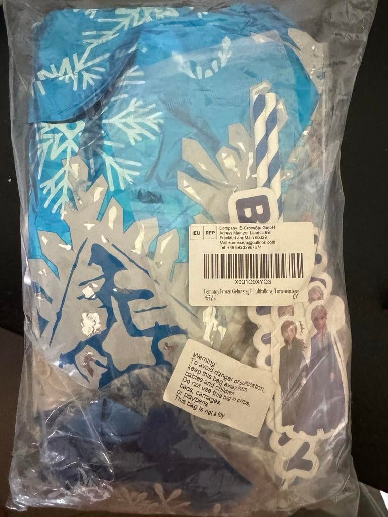 Frozen Verjaardagsversiering - Nieuw in verpakking!, Ophalen of Verzenden, Nieuw, Versiering, Film of Tv