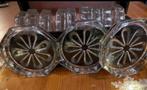 Leerdam, Onderzetters, 1938 , kristallen Bloemvorm, Perfect, Ophalen of Verzenden