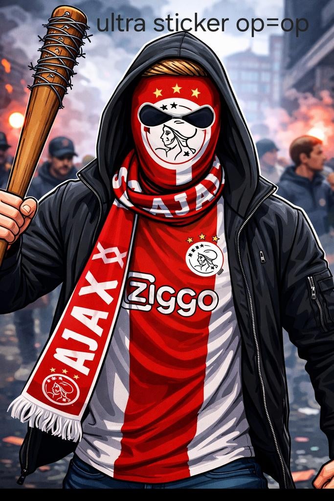 Ajax zelfgemaakte stickers te koop, Alle leeftijden, Ophalen of Verzenden, 1980 tot heden, Zo goed als nieuw