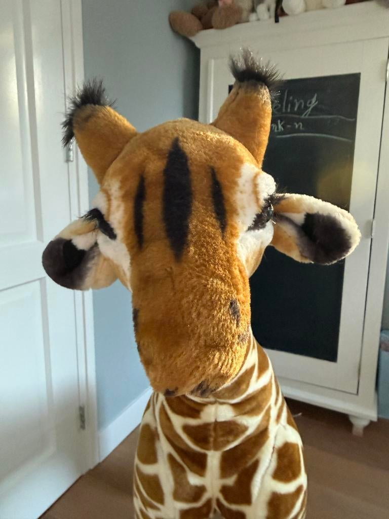 Grote giraf knuffel, Ophalen, Gebruikt, Giraf, Bruin