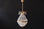 Kristallen empire kroonluchter verguld bronzen armatuur, Ophalen, Gebruikt