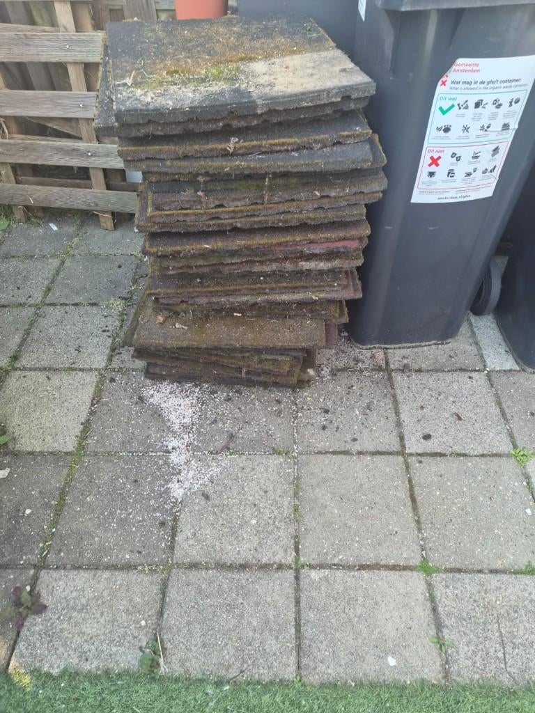 rubberen tuintegels, Ophalen, Gebruikt, Overige typen, Rubber