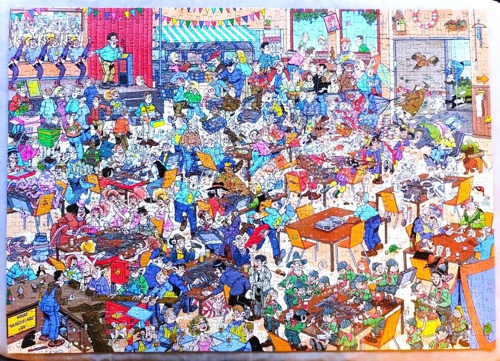 NK Puzzelen - puzzel Jan v Haasteren - 1000st - P125, Ophalen of Verzenden, 500 t/m 1500 stukjes, Gebruikt, Legpuzzel