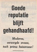 Retro reclame 1953 Castella vaatwas reputatie gehandhaafd, Verzenden, Overige typen