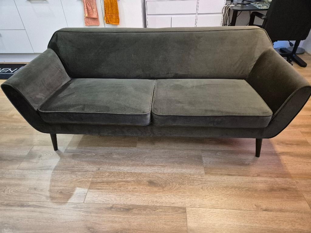 Woood Sofa - velvet green, Huis en Inrichting, Ophalen, Gebruikt, 150 tot 200 cm, Tweepersoons