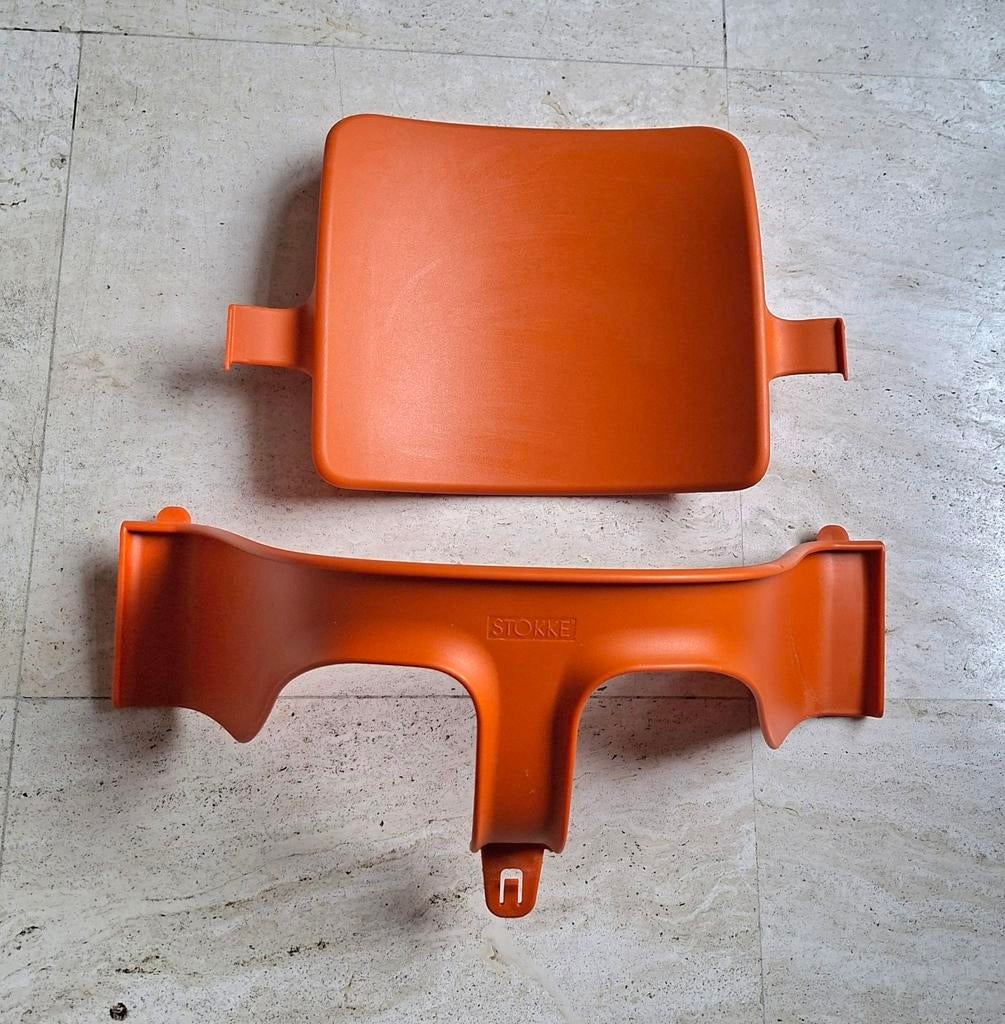 Stokke tripp trapp babyset oranje, Kinderen en Baby's, Kinderstoelen, Ophalen of Verzenden, Zo goed als nieuw, Meegroeistoel