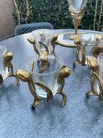 5 bronzen theelichtjes houders, Ophalen of Verzenden, Overige materialen, Minder dan 25 cm