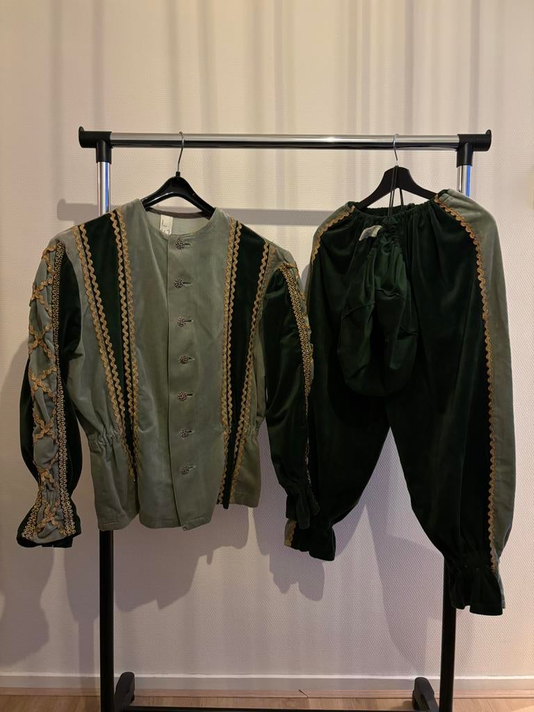 TE KOOP: Handgemaakt pietenpak - maat L, Diversen, Sinterklaas, Verzenden, Gebruikt