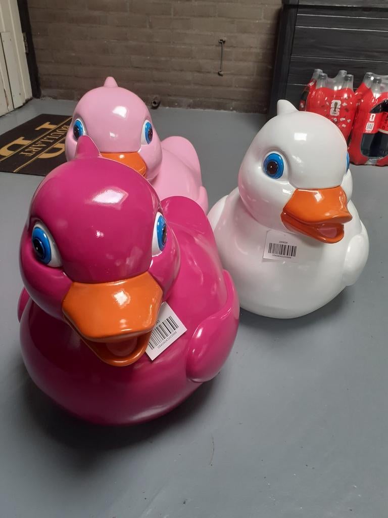 Nieuwe polyester badeend eend tuinbeeld beeld tuin decoratie, Tuin en Terras, Tuinbeelden, Ophalen, Nieuw, Overige materialen