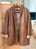 Leren Burberry damesjas bruin, Ophalen, Gedragen, Maat 38/40 (M), Bruin