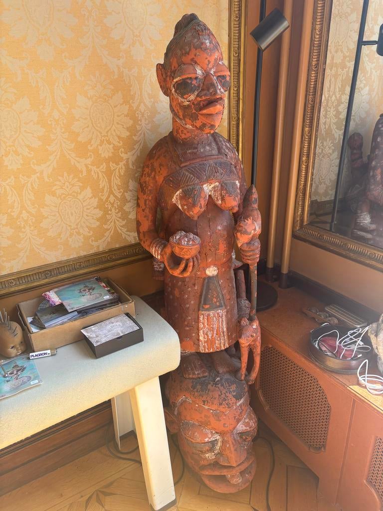 Groot Afrikaans beeld, Antiek en Kunst, Kunst | Niet-Westerse kunst, Ophalen of Verzenden