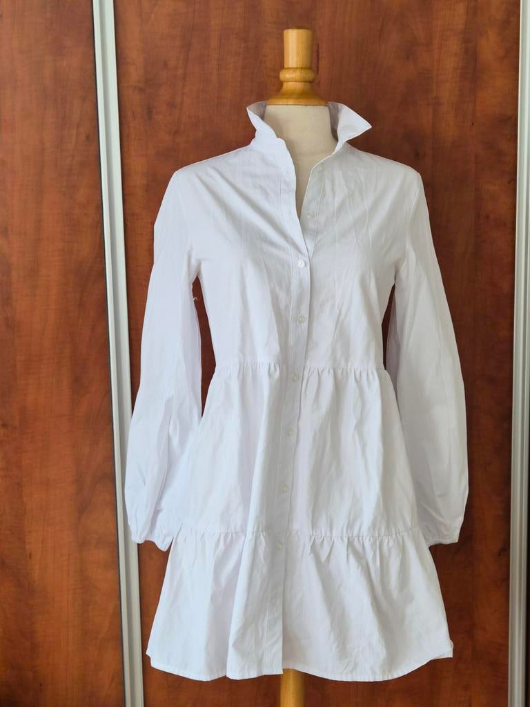 Stijlvolle Stradivarius witte blouse  -, Kleding | Dames, Blouses en Tunieken, Wit, Ophalen of Verzenden, Zo goed als nieuw, Maat 36 (S)