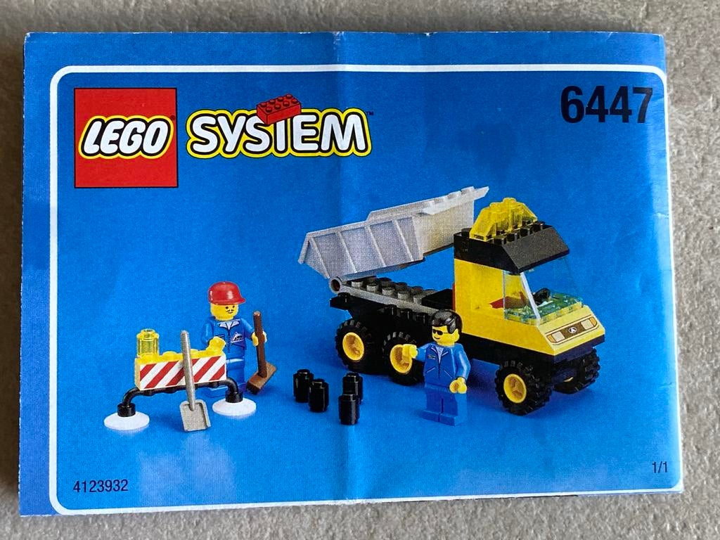 Lego System 6447 Kiepwagen met bouwplaatsarbeiders, Kinderen en Baby's, Speelgoed | Duplo en Lego, Ophalen of Verzenden, Zo goed als nieuw