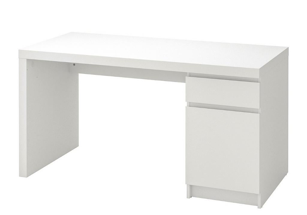 IKEA MALM Bureau - in goede staat, Huis en Inrichting, Bureaus, Ophalen, Zo goed als nieuw, IKEA, Wit