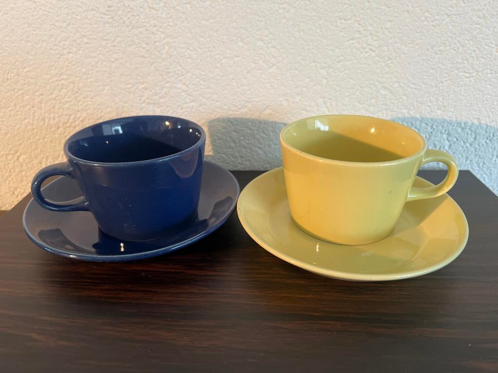 Kaj Franck Arabia Finland kop-en-schotelsets (2 stuks), Antiek en Kunst, Ophalen of Verzenden