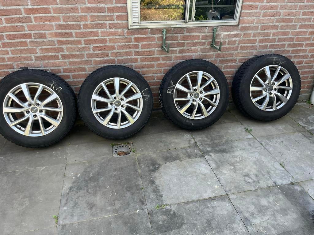 Lichtmetalen velgen met winterbanden Opel Grandland X/Peugeo, Auto-onderdelen, Banden en Velgen, Ophalen, Banden en Velgen, 17 inch