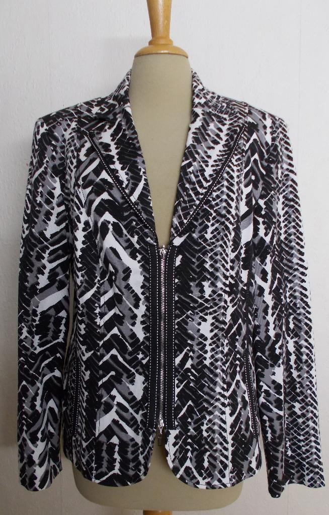 Mooi katoen/viscose print jasje van Gerry Weber! 42, Kleding | Dames, Jasjes, Kostuums en Pakken, Overige kleuren, Verzenden, Maat 42/44 (L)