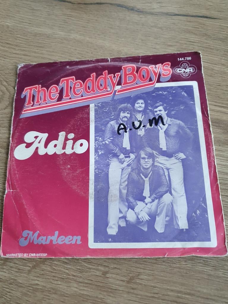 Single The Teddy Boys adio, Ophalen of Verzenden, Zo goed als nieuw, Overige formaten, Levenslied of Smartlap