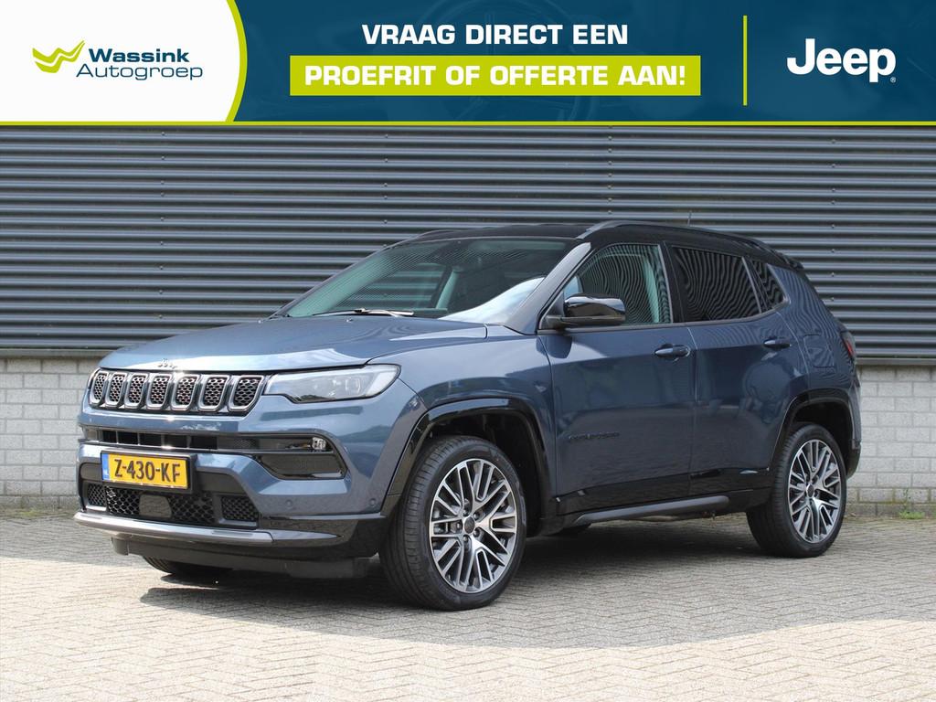 Jeep Compass 1.3T 4XE 240pk Aut Summit | Leder | Apple CarPl, Auto's, Automaat, 4 cilinders, Bedrijf, Vierwielaandrijving
