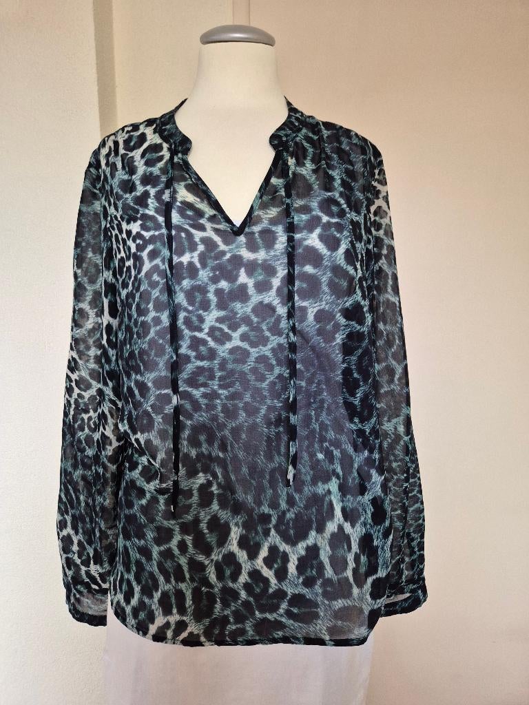 groen witte blouse van Promiss maat 40, Maat 38/40 (M), Promiss, Ophalen of Verzenden, Zo goed als nieuw