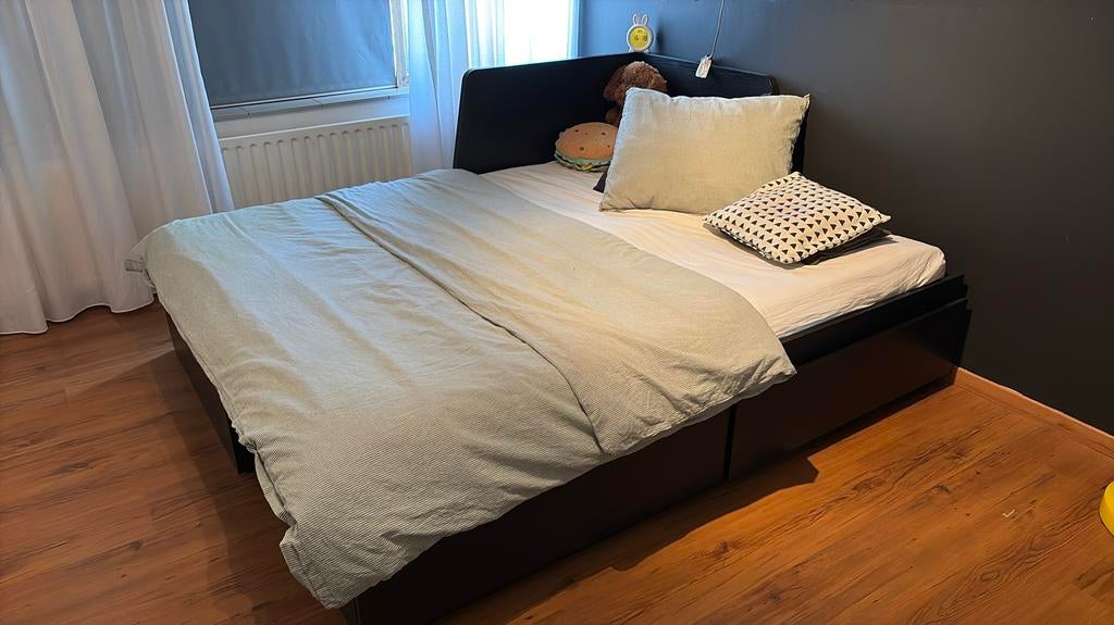 Ikea FLEKKE 160 x 200, Ophalen, Gebruikt, Tweepersoons, 160 cm