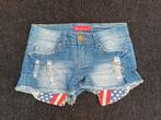 Mooie, vintage spijker short maat S (158), Ophalen of Verzenden, Zo goed als nieuw, Meisje, Broek