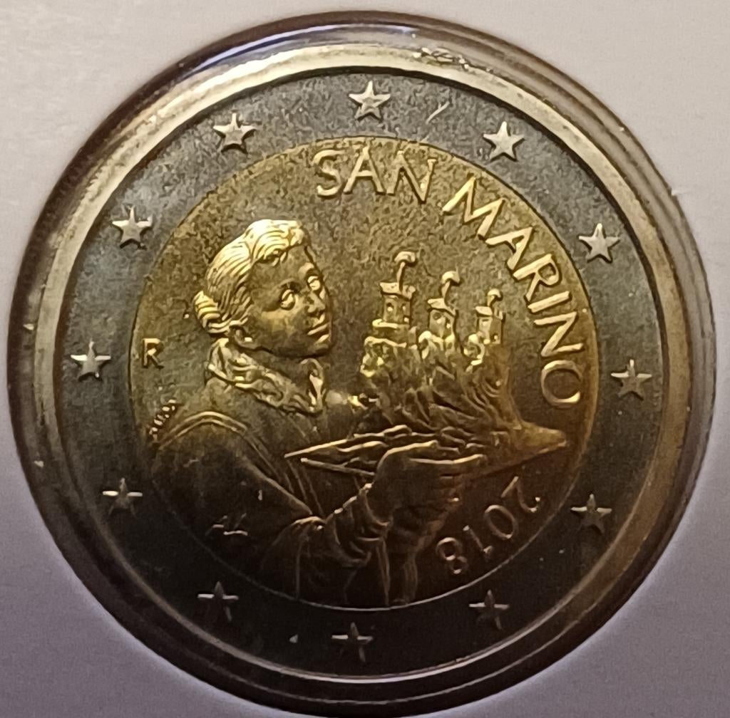2 Euromunt San Marino 2018, Postzegels en Munten, Munten | Europa | Euromunten, Ophalen of Verzenden, San Marino, 2 euro, Losse munt