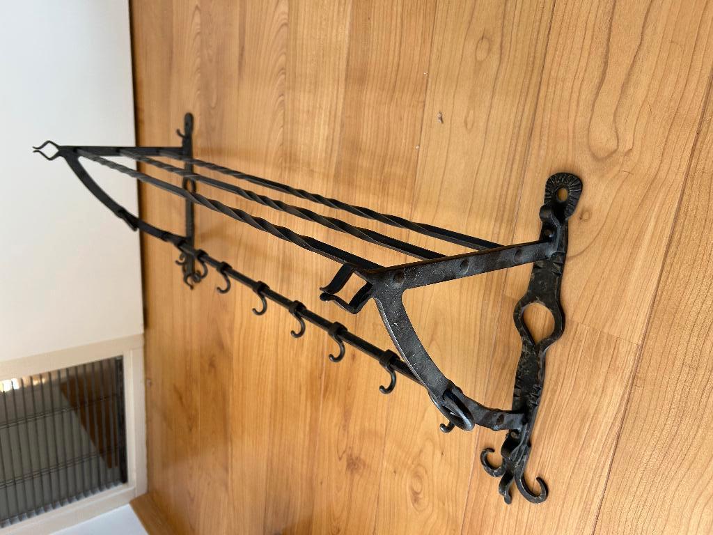 Handgesmede kapstok van smeedijzer, Zo goed als nieuw, Minder dan 100 cm, Metaal, Ophalen